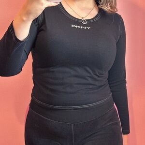 dkny logo basic longsleeve top